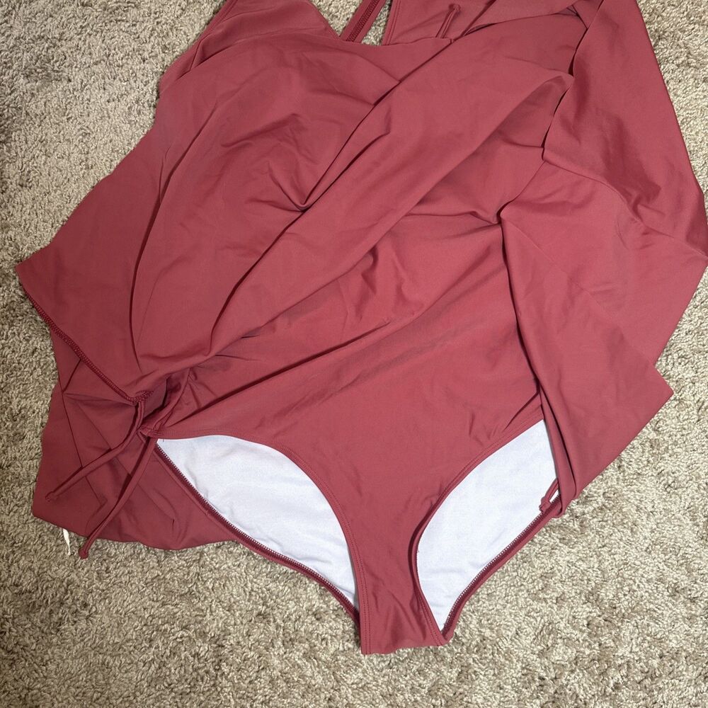 Bloomchic Flared One Piece Rust/Org NWOT 14-16 - Picture 5 of 9